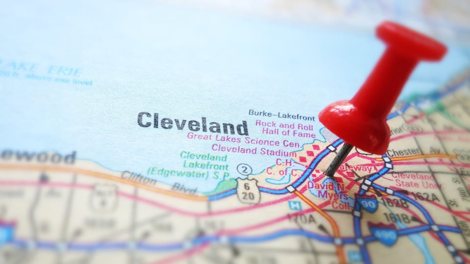 cleveland in map